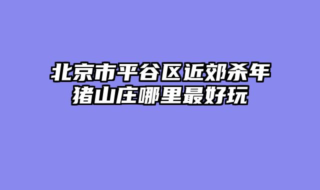 北京市平谷区近郊杀年猪山庄哪里最好玩