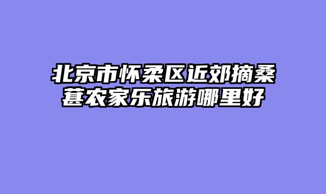 北京市怀柔区近郊摘桑葚农家乐旅游哪里好