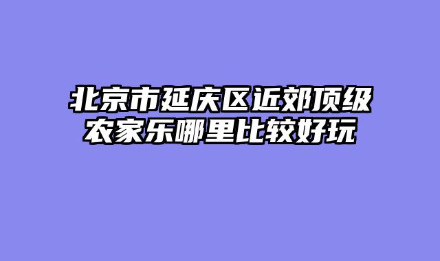 北京市延庆区近郊顶级农家乐哪里比较好玩
